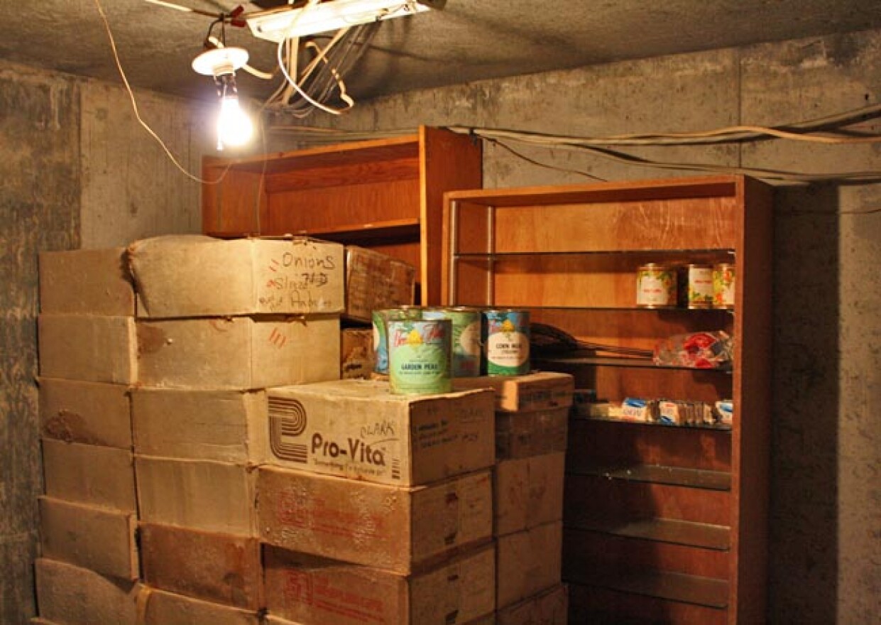 Years’ worth of dehydrated food, belonging to the original owner, was found in this underground home in north Idaho. Photo by Jessica Robinson